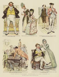 Tante Keziahs Flucht (Chromolithographie)